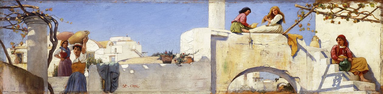 Een scène in Capri door Charles Caryl Coleman