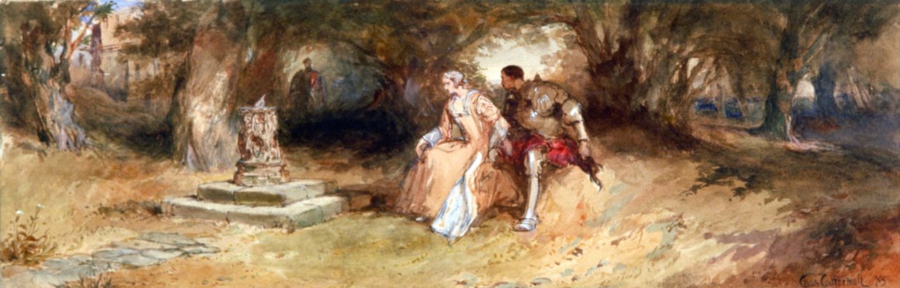 Landschap met Figuren, 1885 door Charles Cattermole