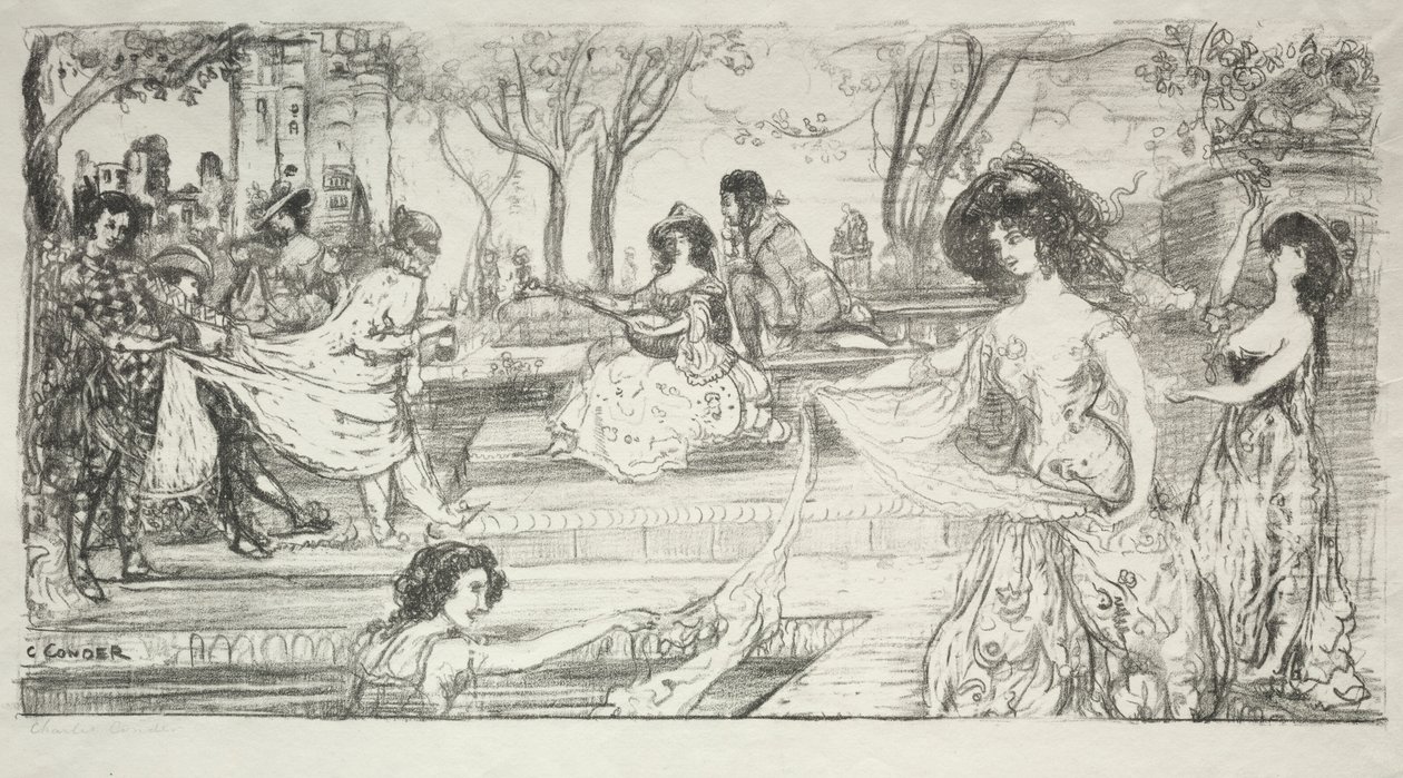 De gitarist door Charles Edward Conder