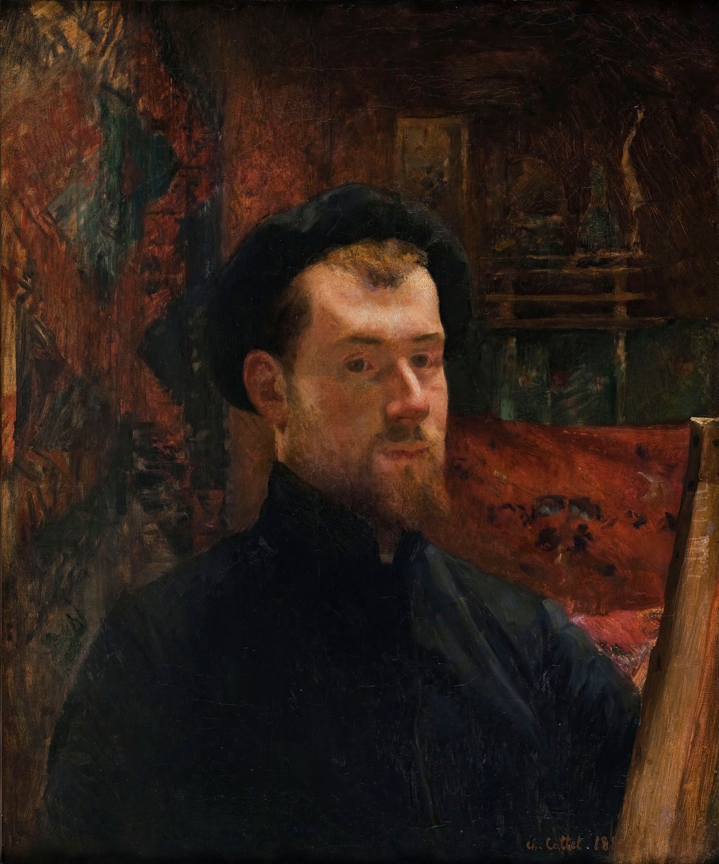 Zelfportret, ca. 1886-1888 door Charles Cottet