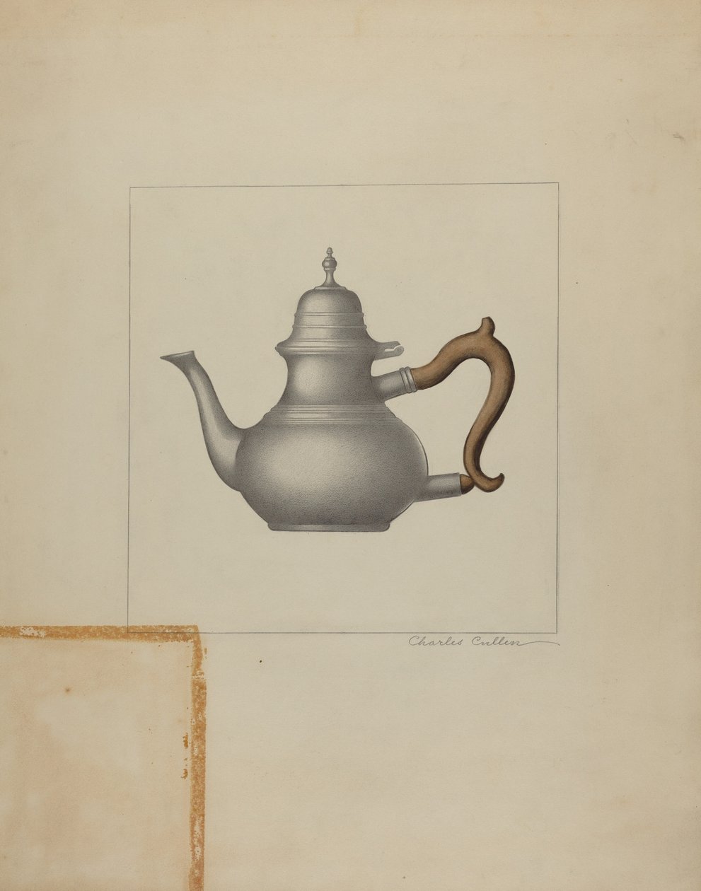 Pewter Theepot door Charles Cullen