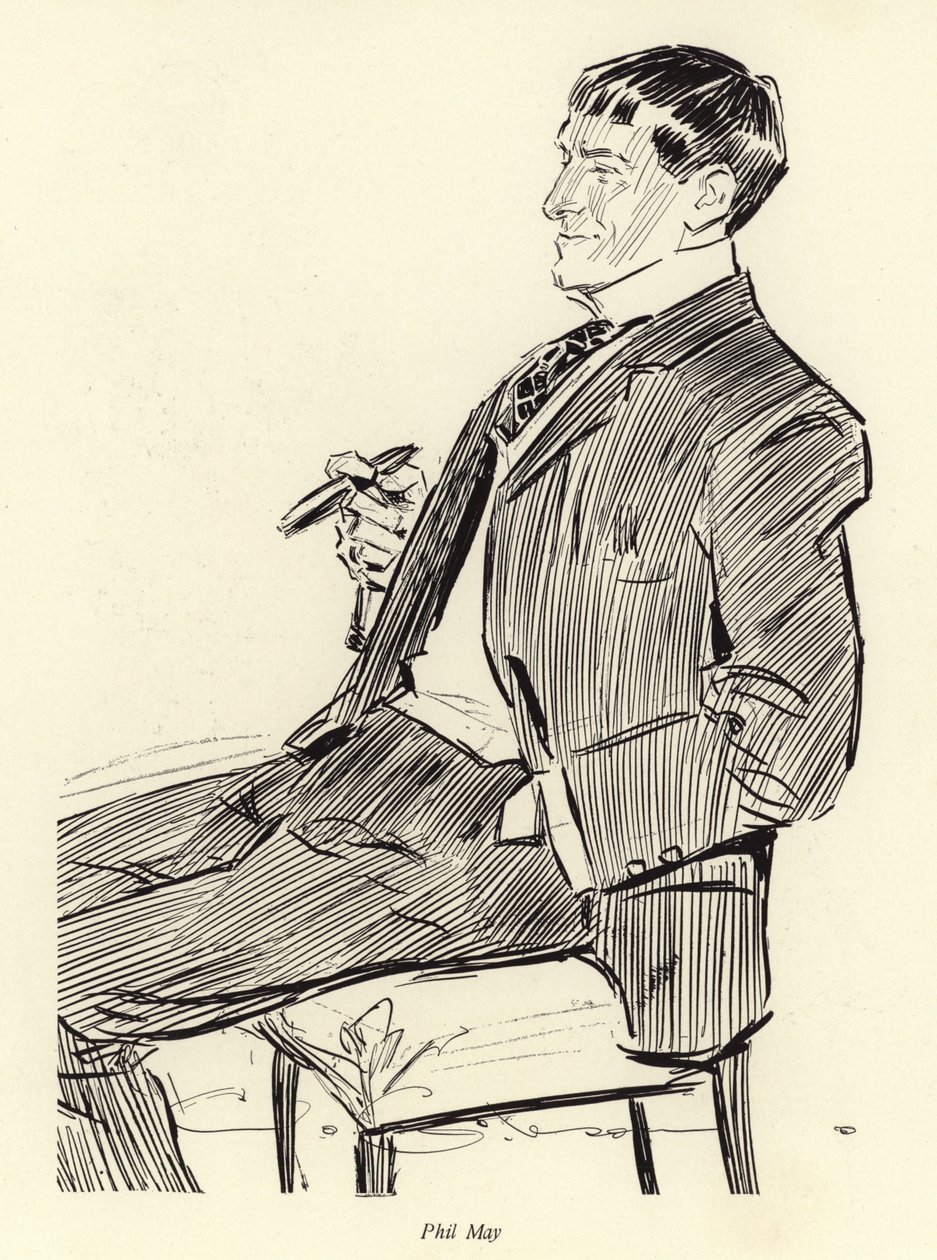 Phil May, portret door Charles Dana Gibson