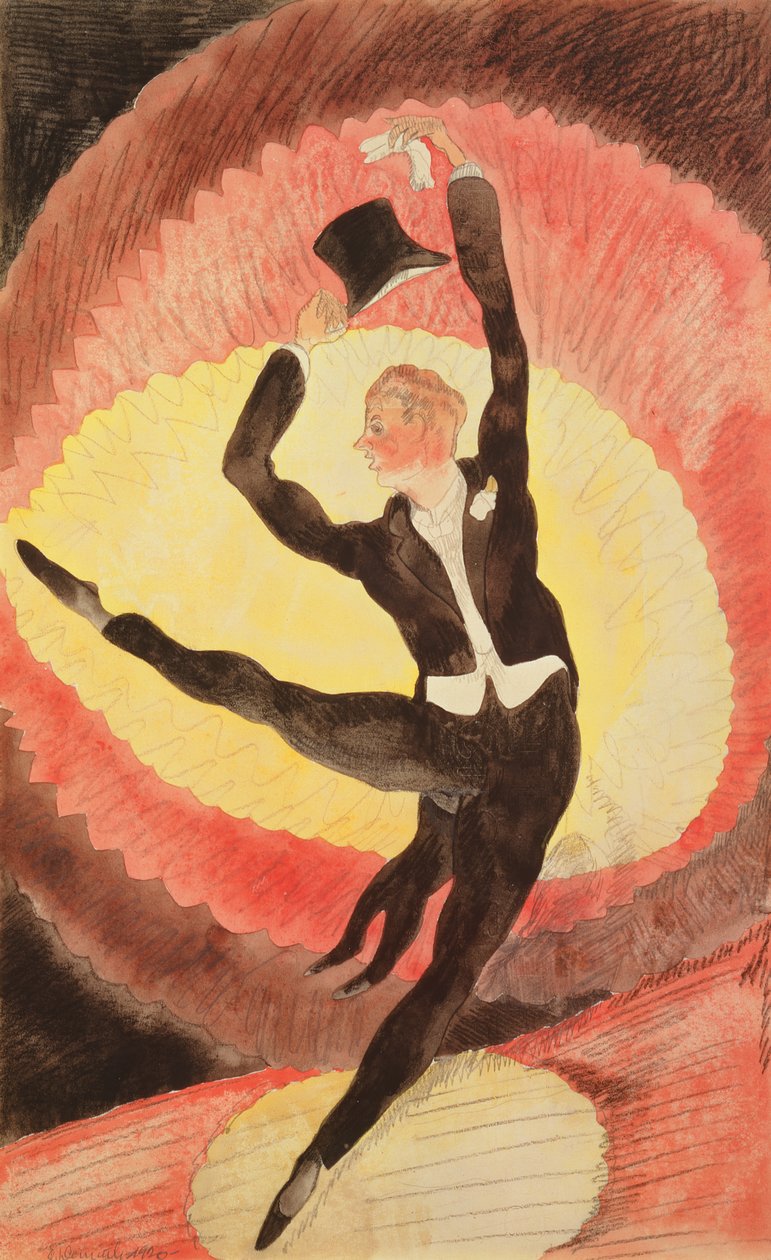 Acrobatische mannelijke danser, 1920 door Charles Demuth