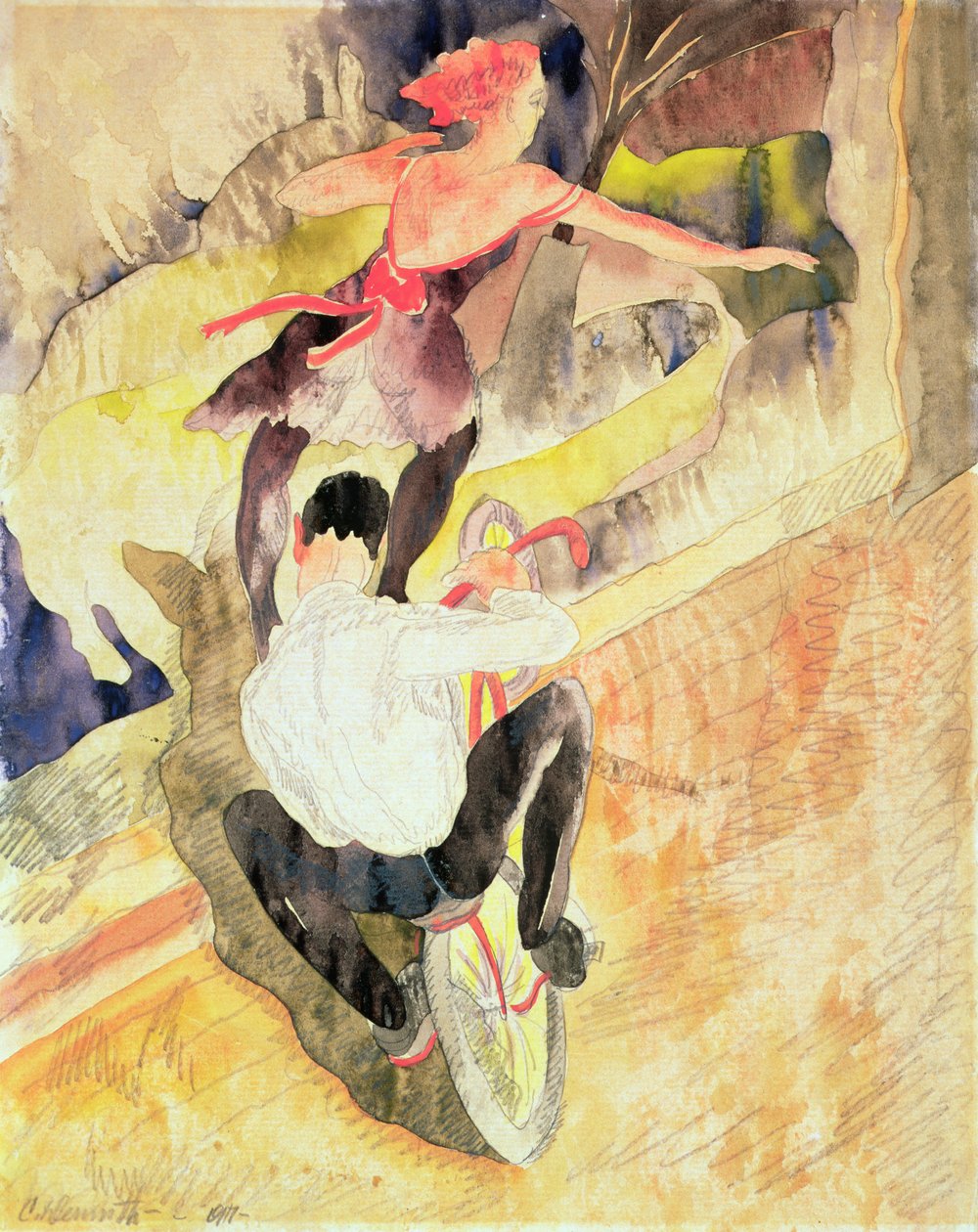 Fietsacrobaten door Charles Demuth