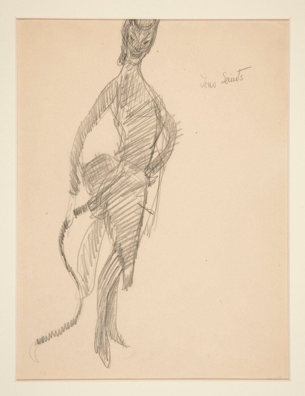 Kostuumtekening: Duivel als dame door Charles Demuth