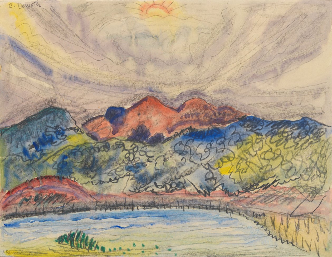 Vroeg landschap, 1914 door Charles Demuth
