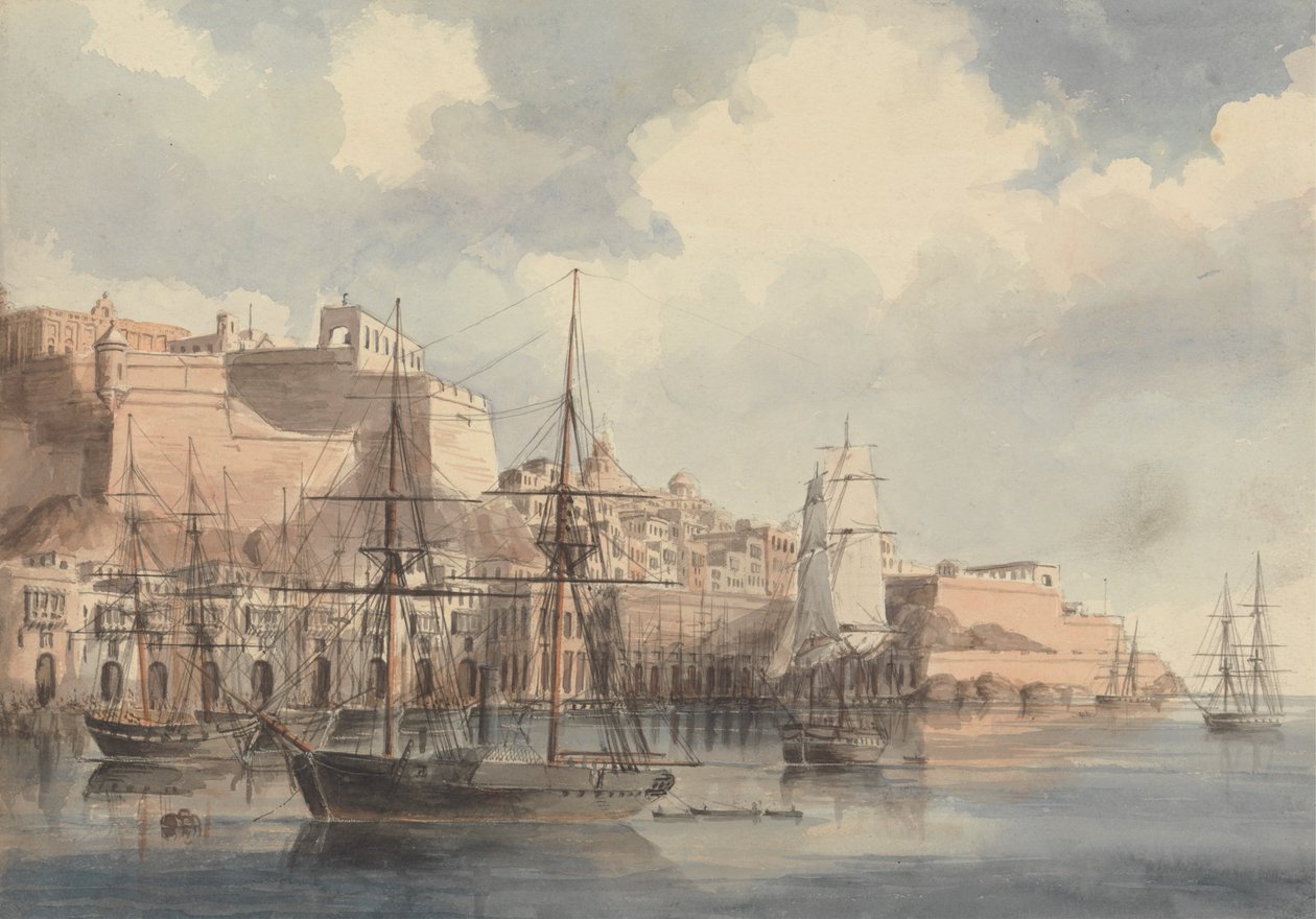 Uitzicht op Malta door Charles Dyce