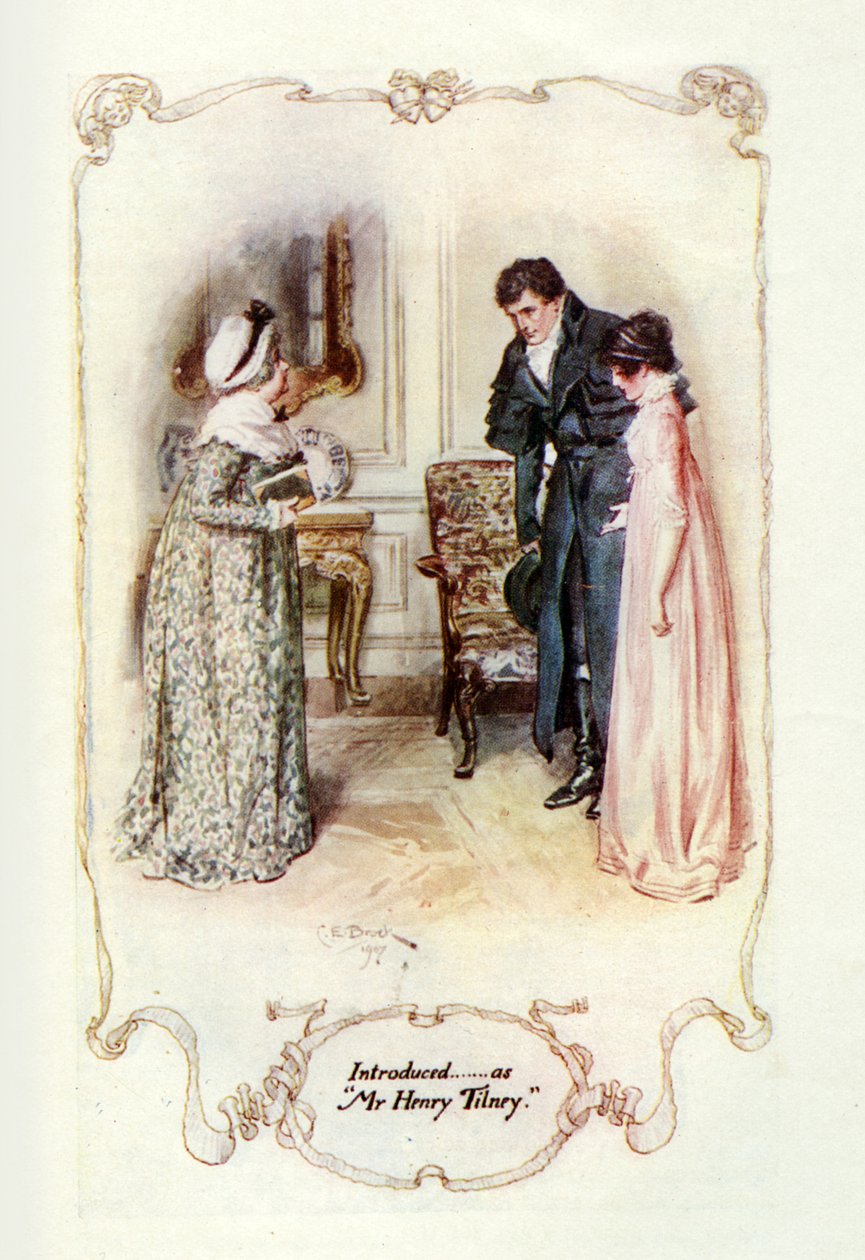 Geïntroduceerd als meneer Henry Tilney door Charles Edmund Brock