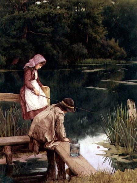 Rustieke vissers door Charles Edward Wilson