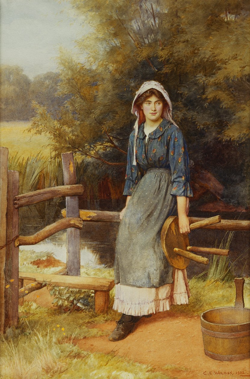 Het melkmeisje door Charles Edward Wilson
