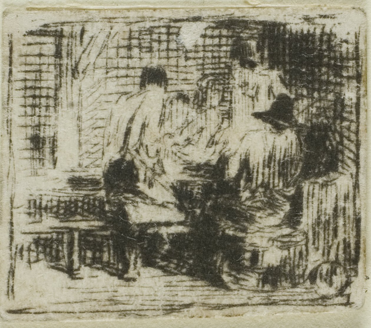 Drinkers door Charles Emile Jacque