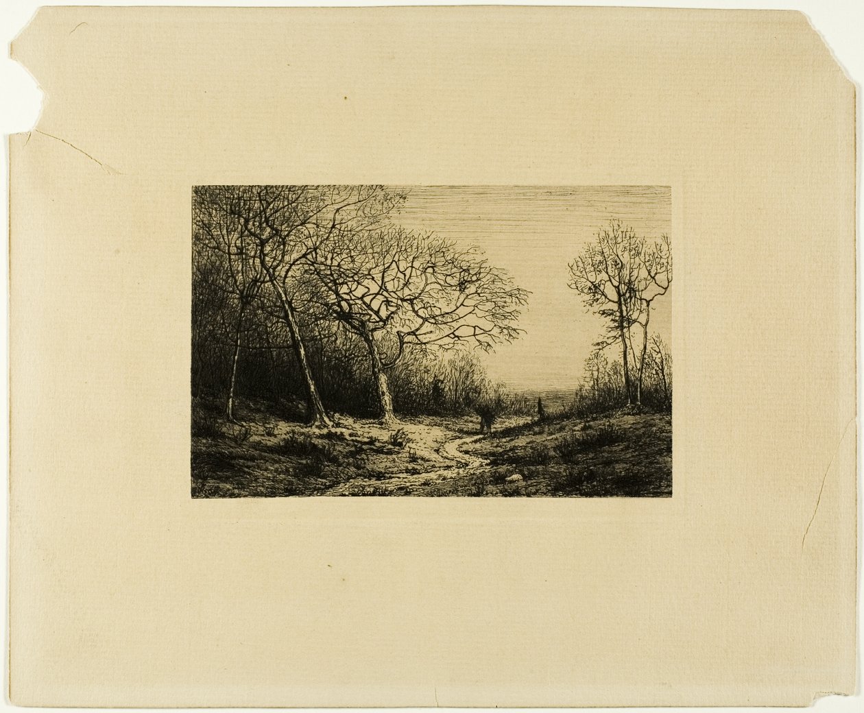 Rand van een bos door Charles Emile Jacque
