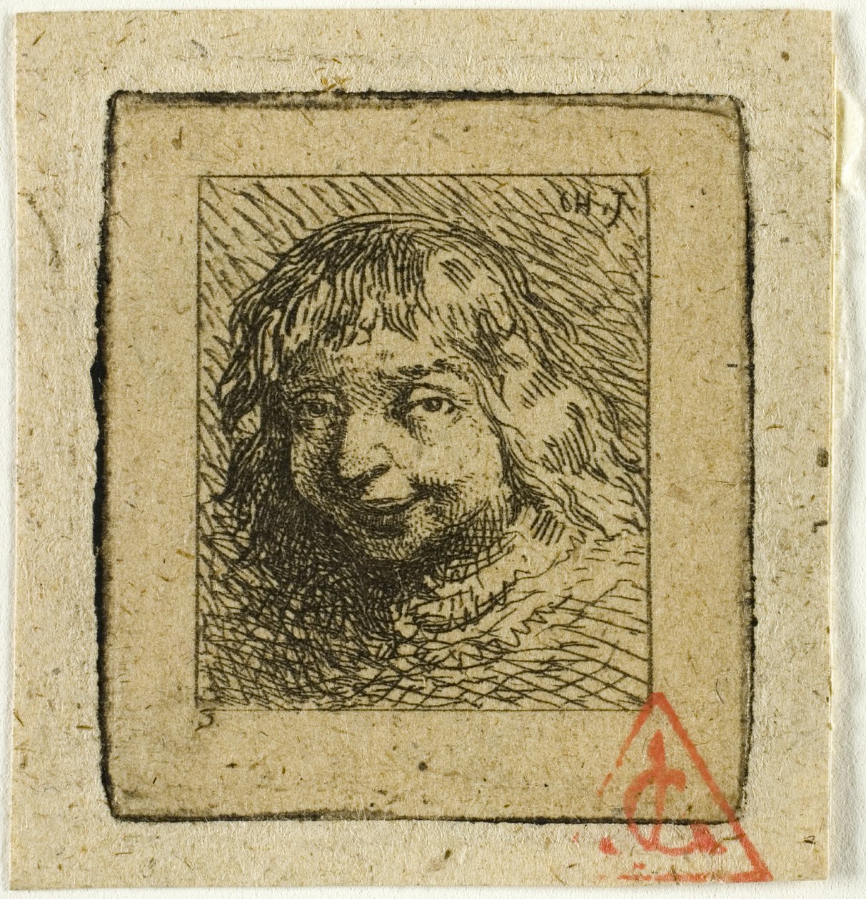 Hoofd van een Breton door Charles Emile Jacque