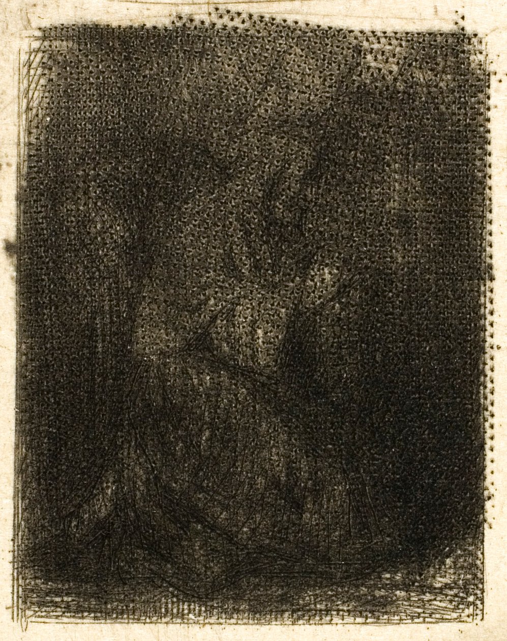 Monnik in gebed door Charles Emile Jacque