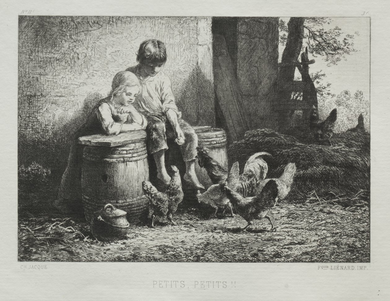 Klein, Klein door Charles Emile Jacque