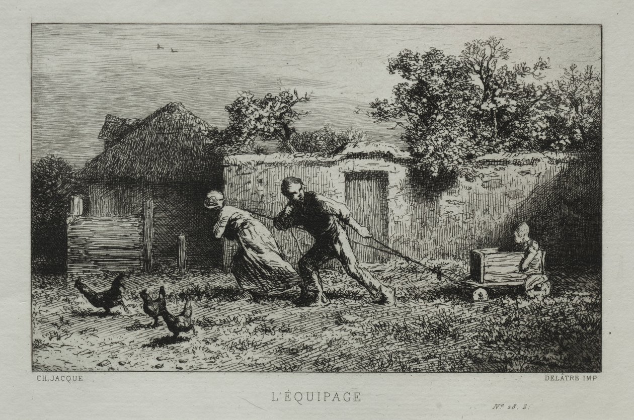 Het Uitrusting door Charles Emile Jacque