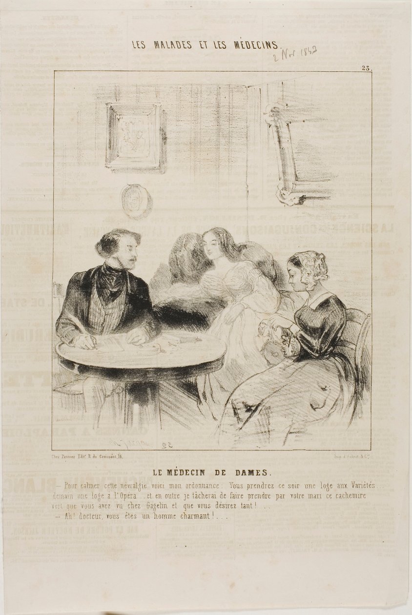 De damesdokter (plaat 23) door Charles Emile Jacque