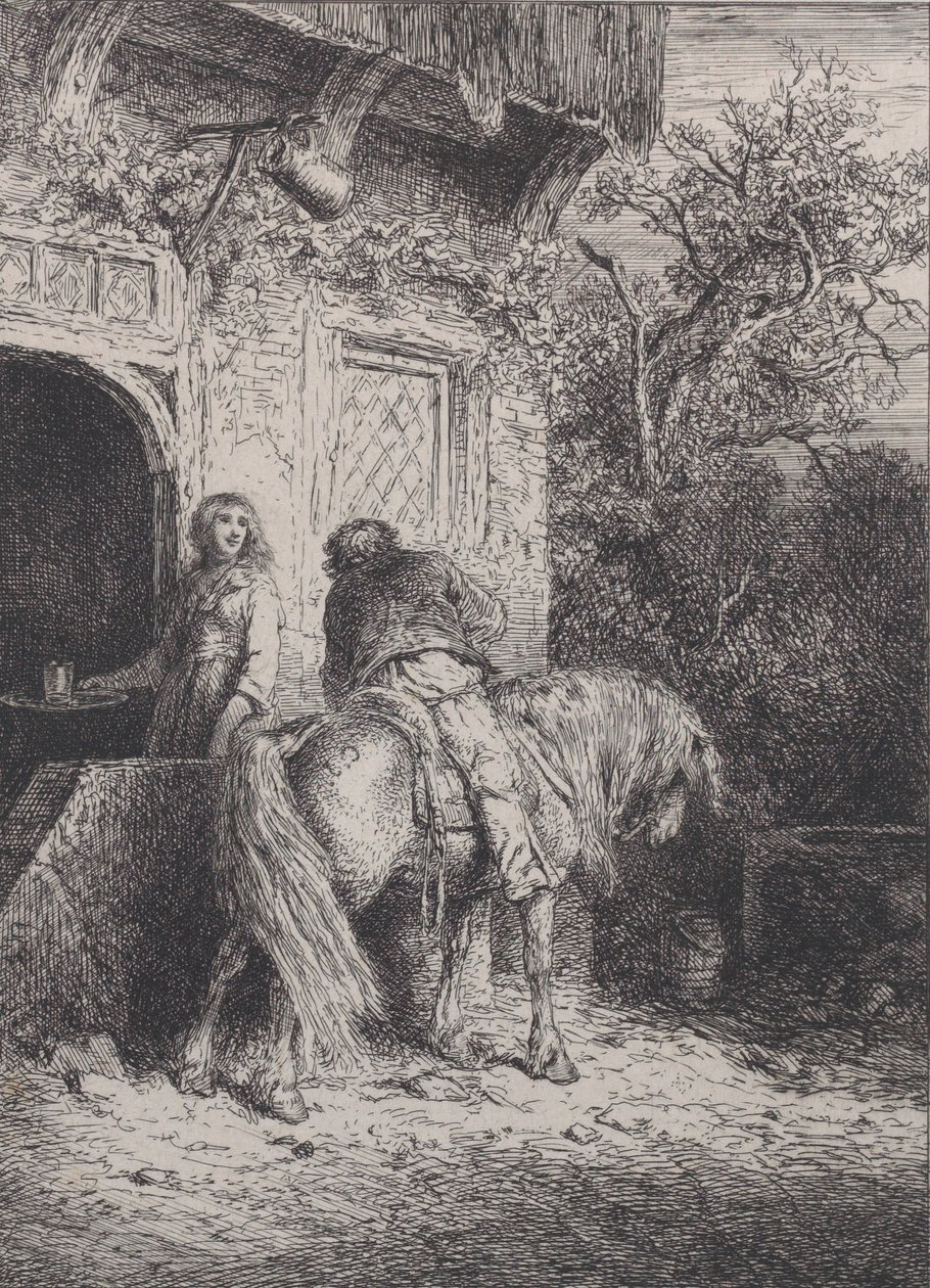 De ruiter door Charles Emile Jacque