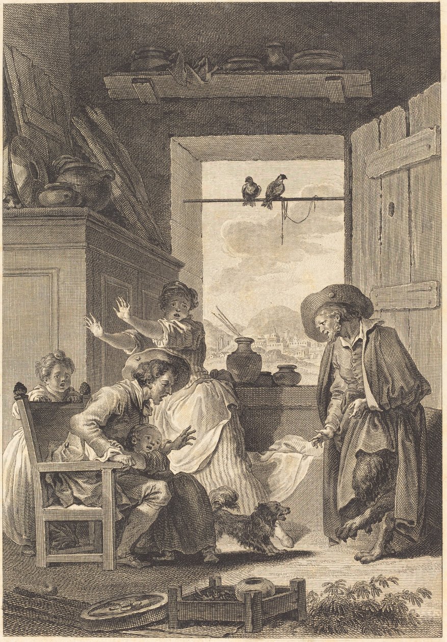 Belphegor door Charles Emmanuel Patas and Antoine Jean Duclos after Jean Honoré Fragonard
