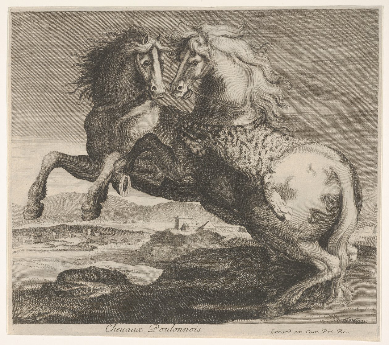 Poulonnois paarden door Charles Errard le fils