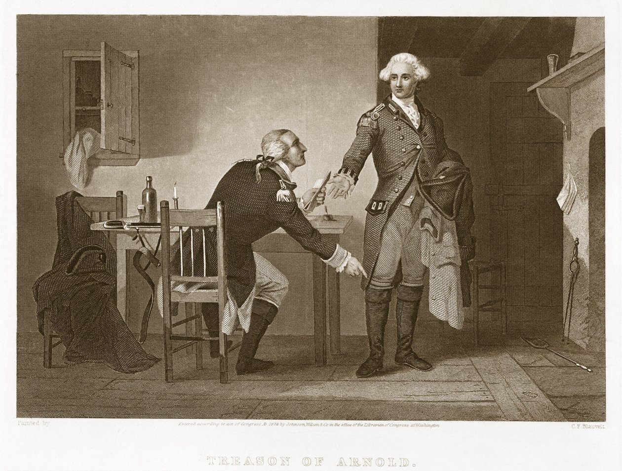 Verraad van Arnold, uitgegeven 1874 door Charles F. Blauvelt