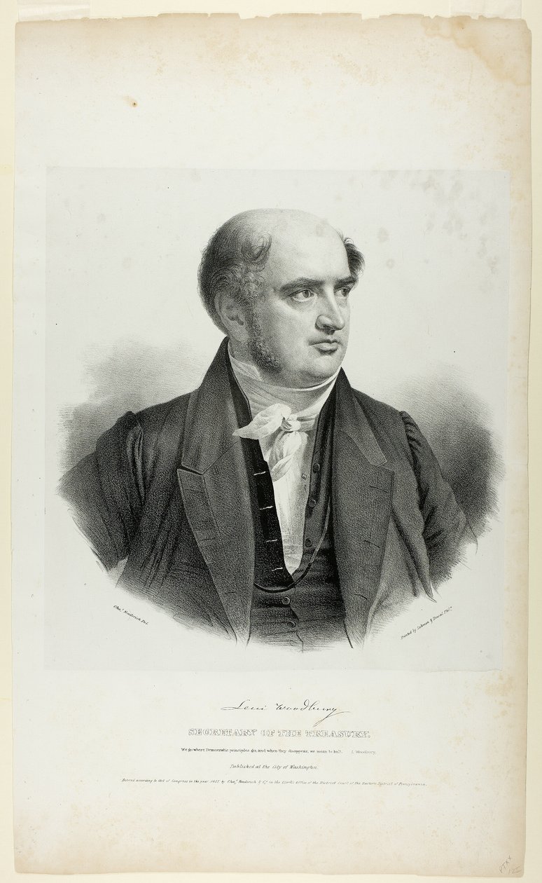 Levi Woodburn, minister van Financiën door Charles Fenderich