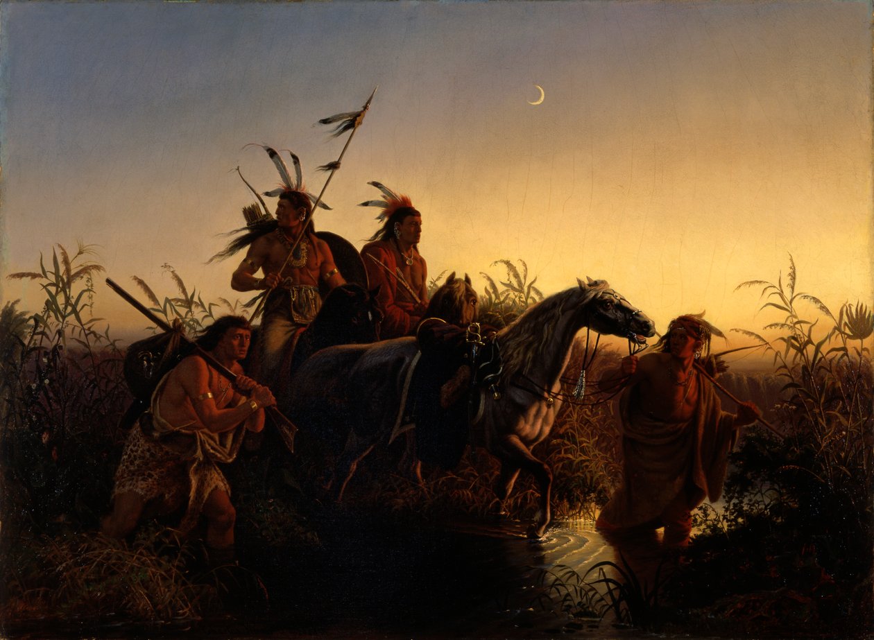 Het Gevangen Paard door Charles Ferdinand Wimar