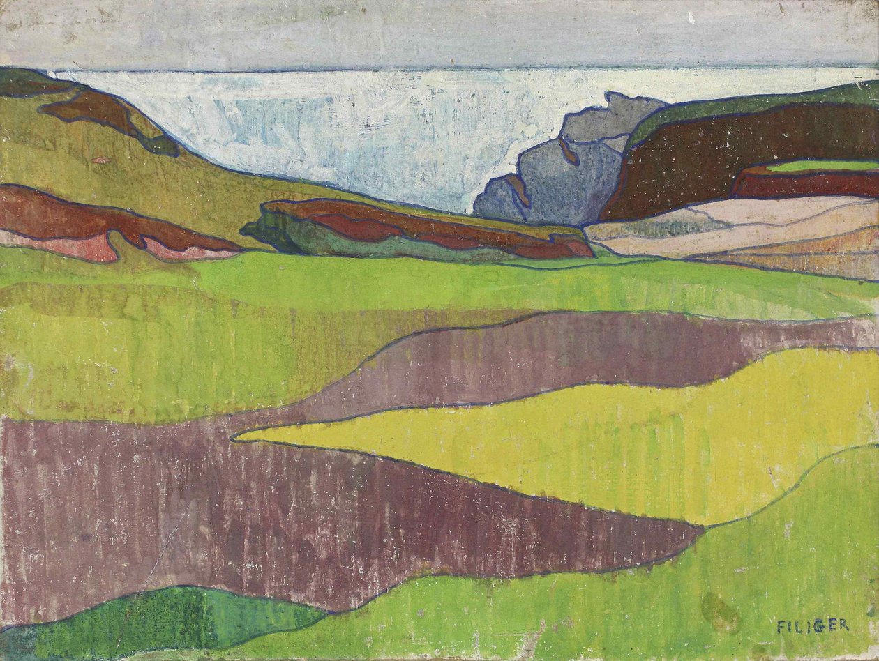 Rotsachtig landschap, Le Pouldu, ca 1891 door Charles Filiger