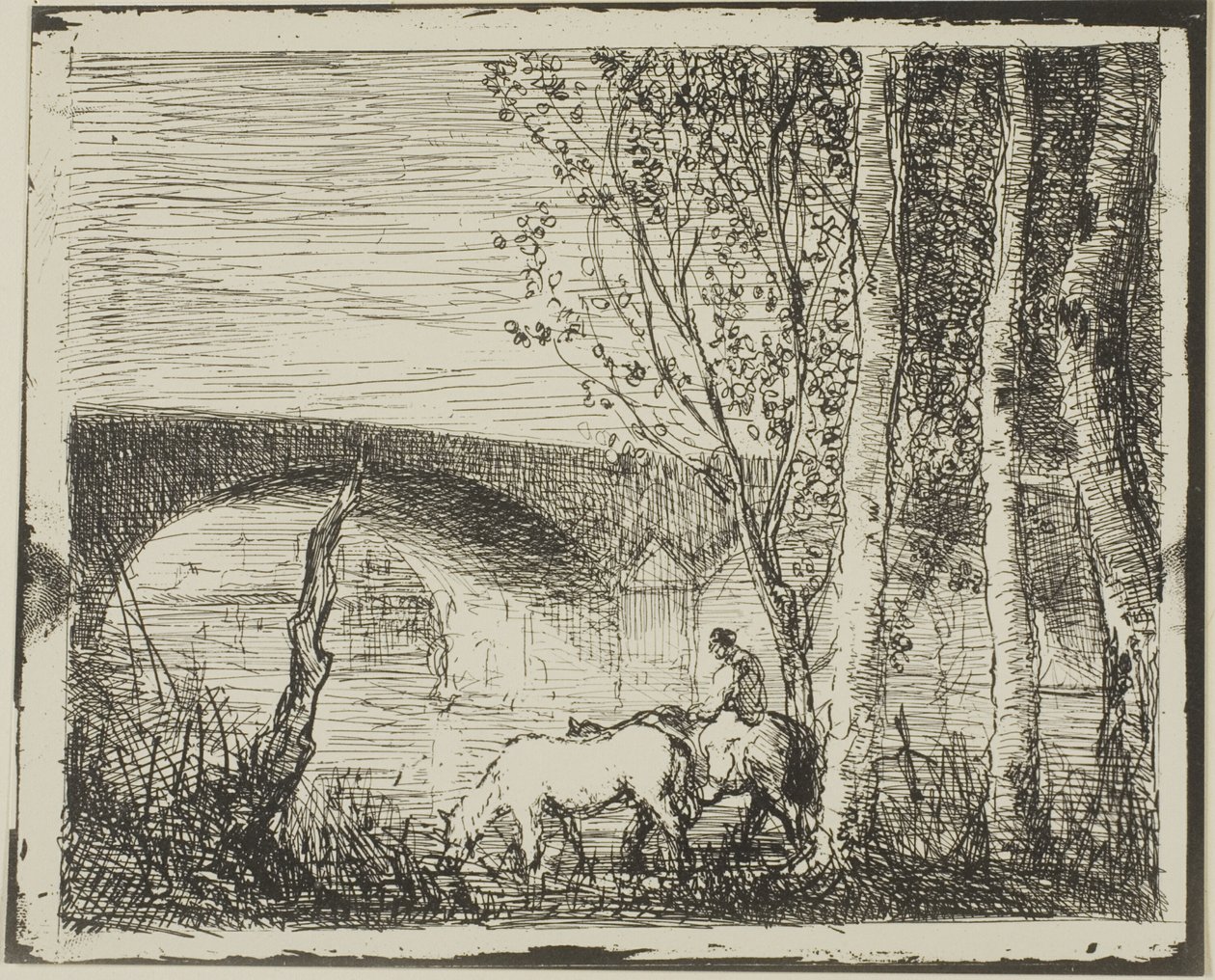 Brug door Charles Francois Daubigny