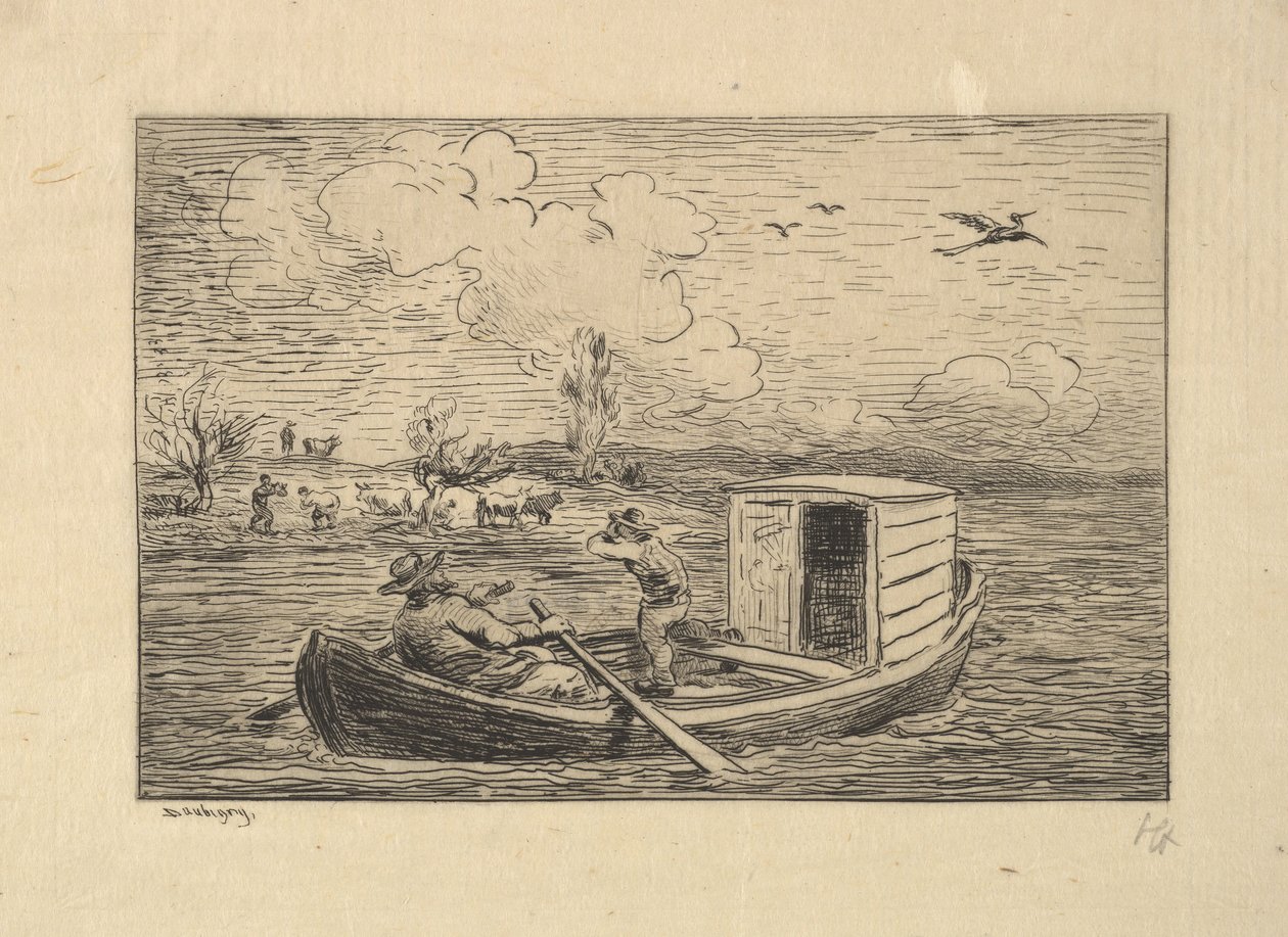 Oproep naar de Kust, 1861 door Charles Francois Daubigny