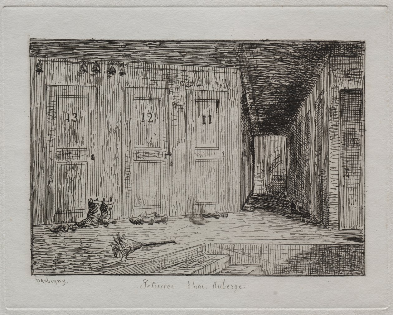 Interieur van een herberg door Charles Francois Daubigny