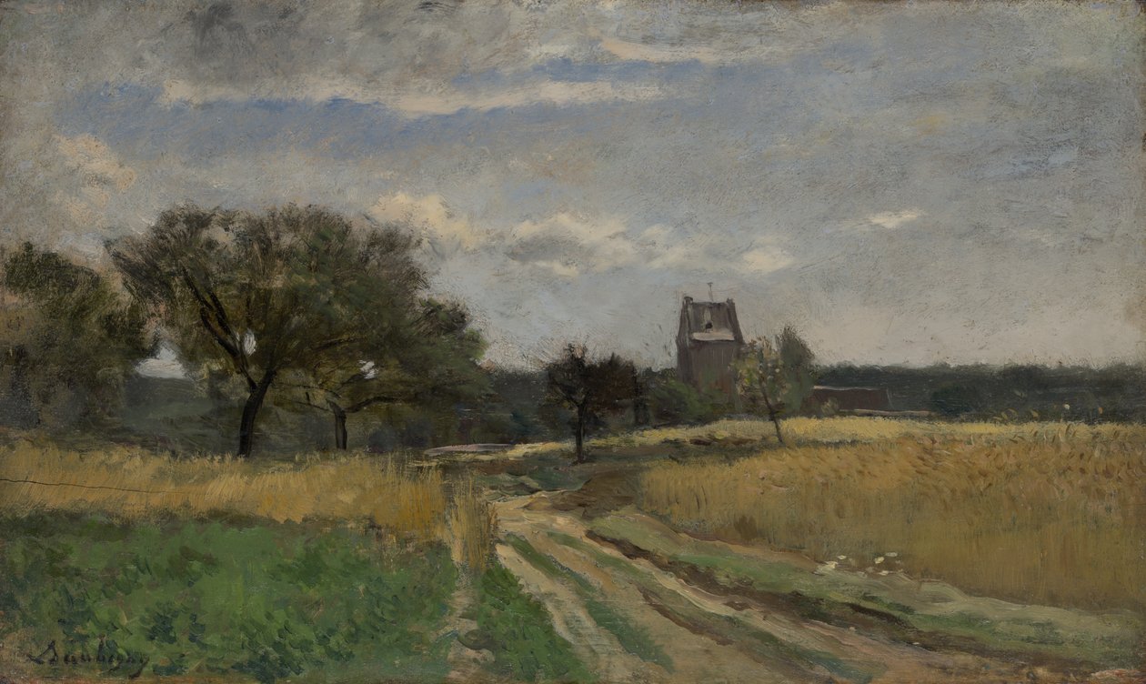 Landschap langs een Landweg door Charles Francois Daubigny