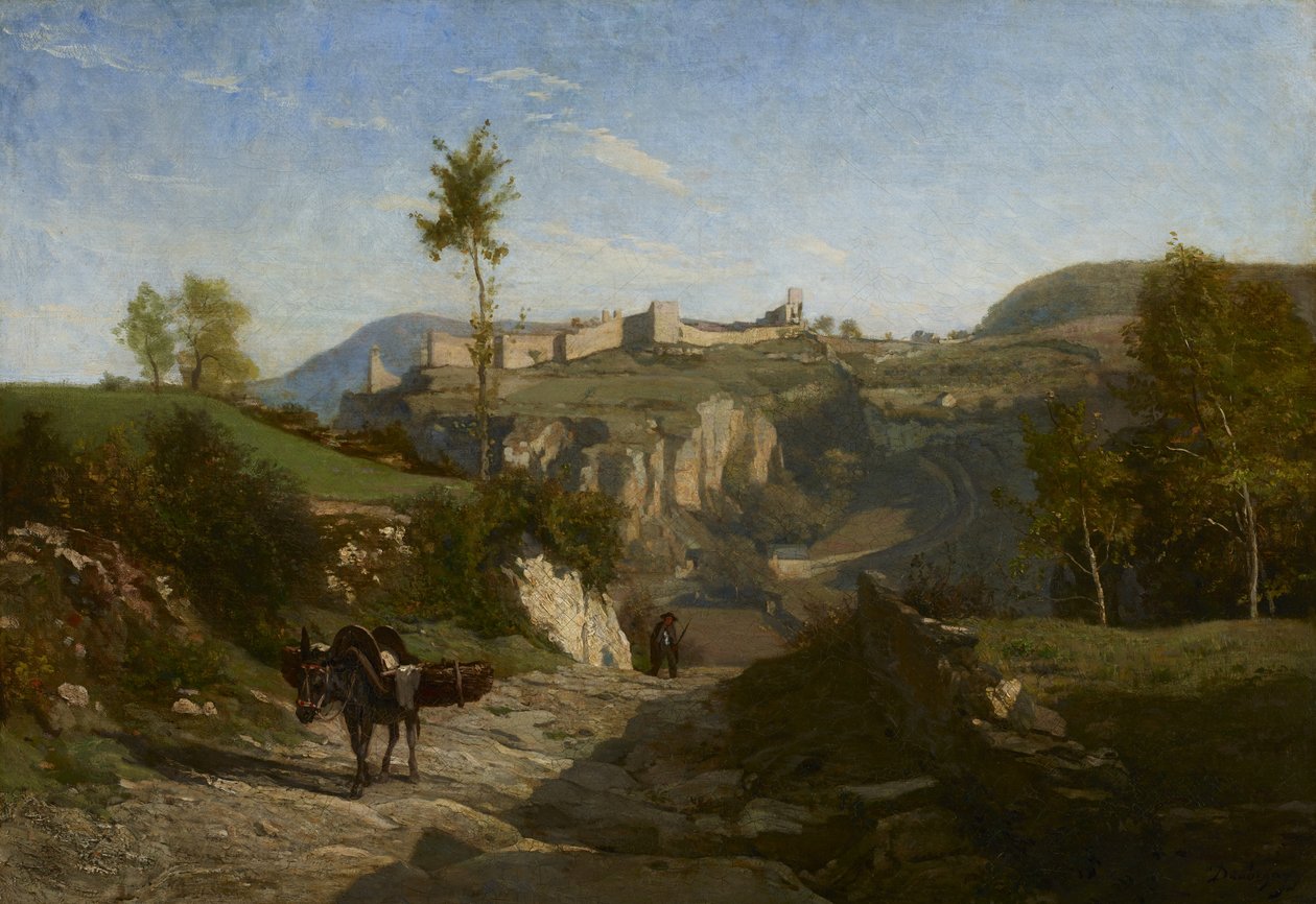 Landschap bij Crémieu door Charles Francois Daubigny