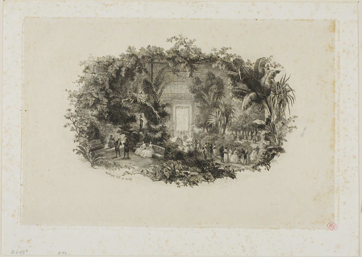 De wintertuin door Charles Francois Daubigny