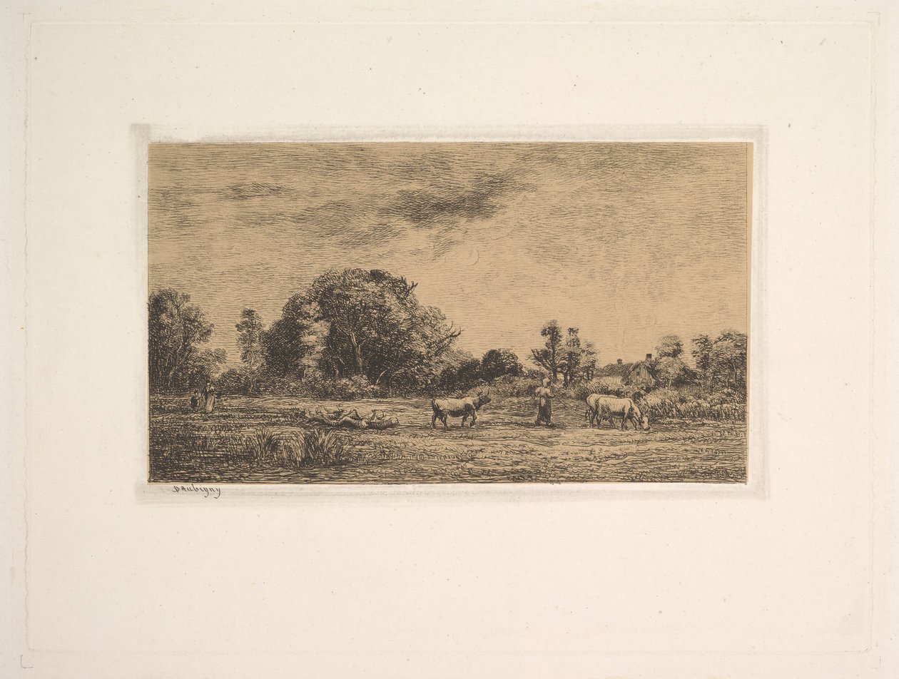 Maanopkomst, 1861 door Charles Francois Daubigny