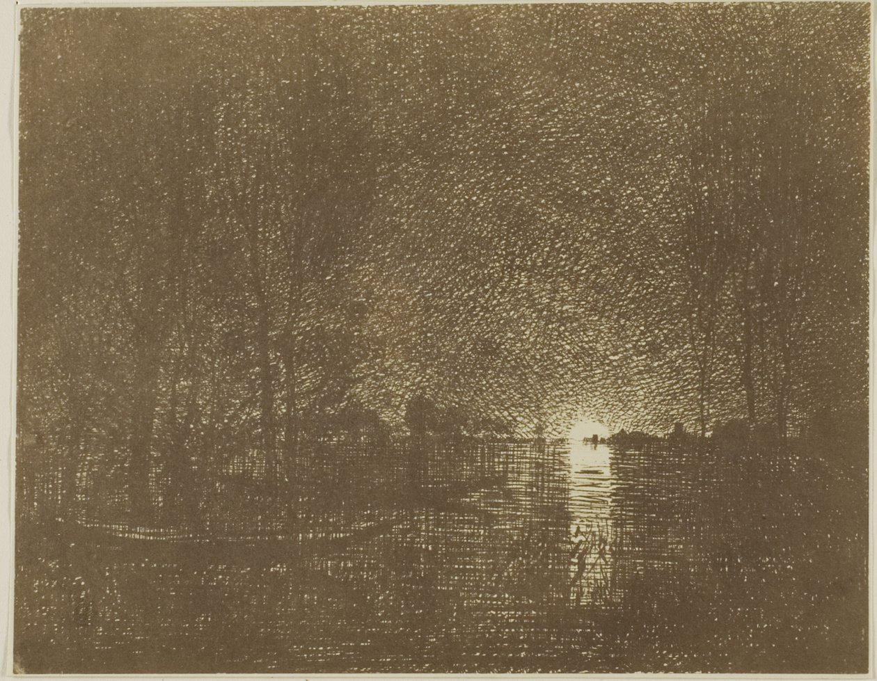 Nacht effect door Charles Francois Daubigny