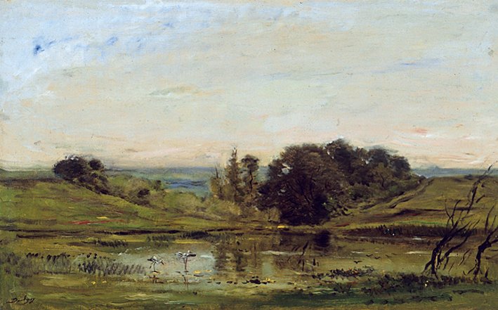 Eenzaamheid door Charles Francois Daubigny