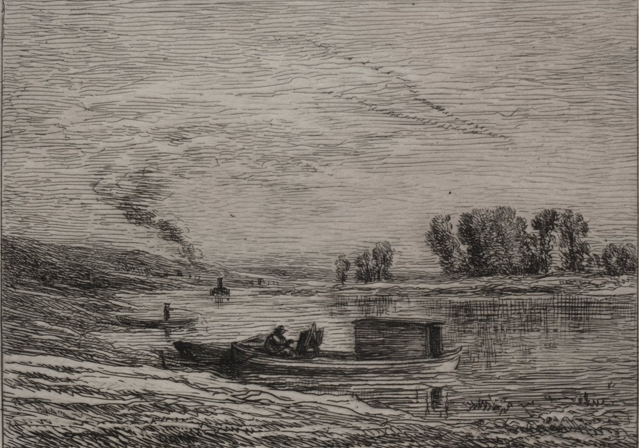 De Boot in Conflans door Charles Francois Daubigny