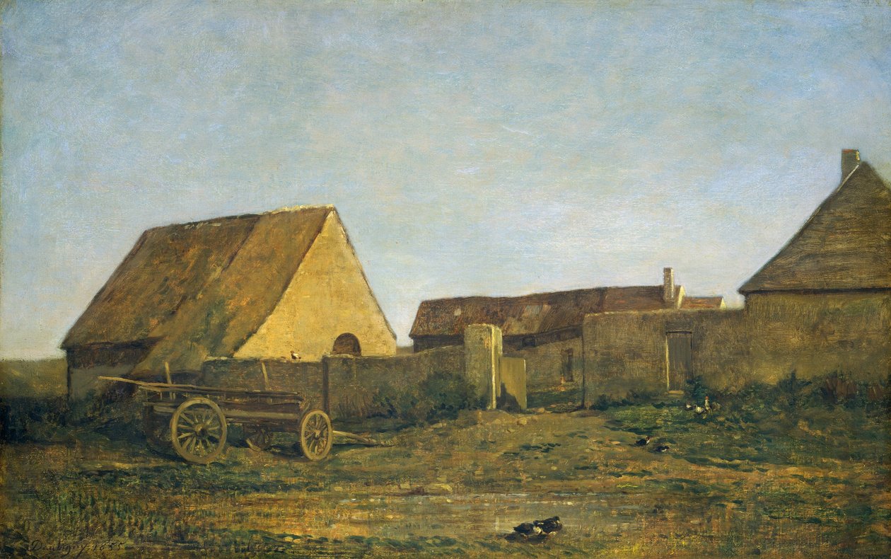 De Boerderij door Charles Francois Daubigny