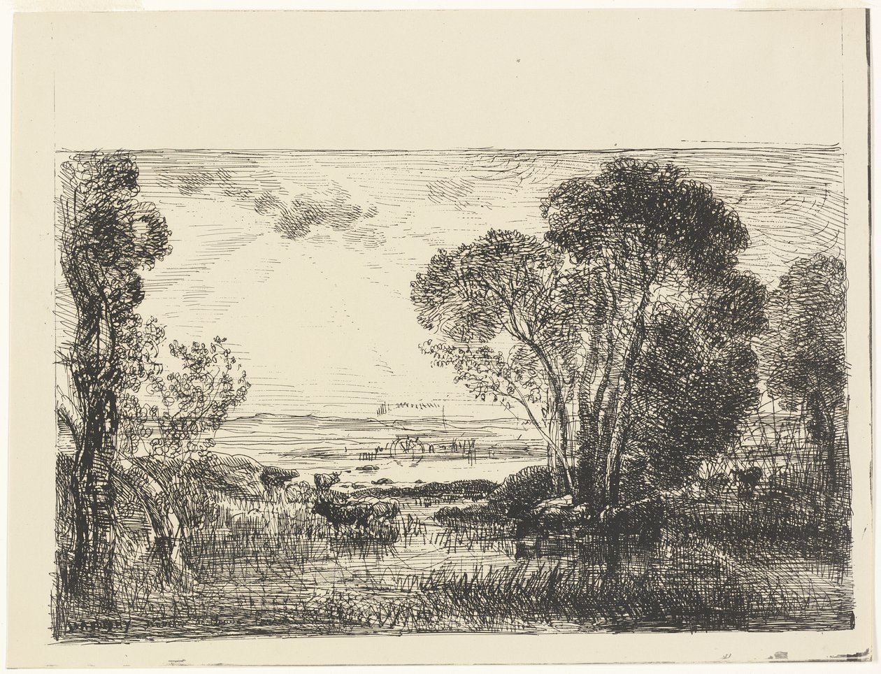 De Hydraulische Machine door Charles Francois Daubigny