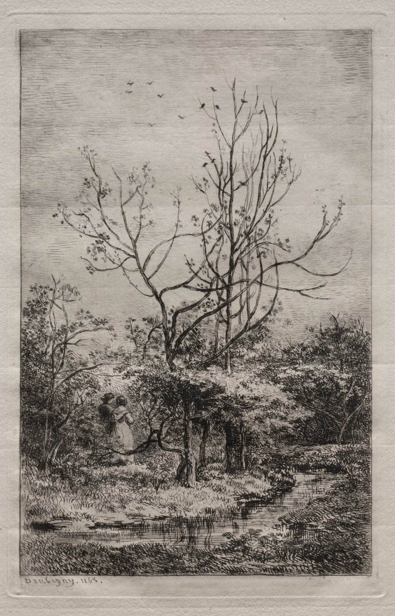 De Boomgaard door Charles Francois Daubigny