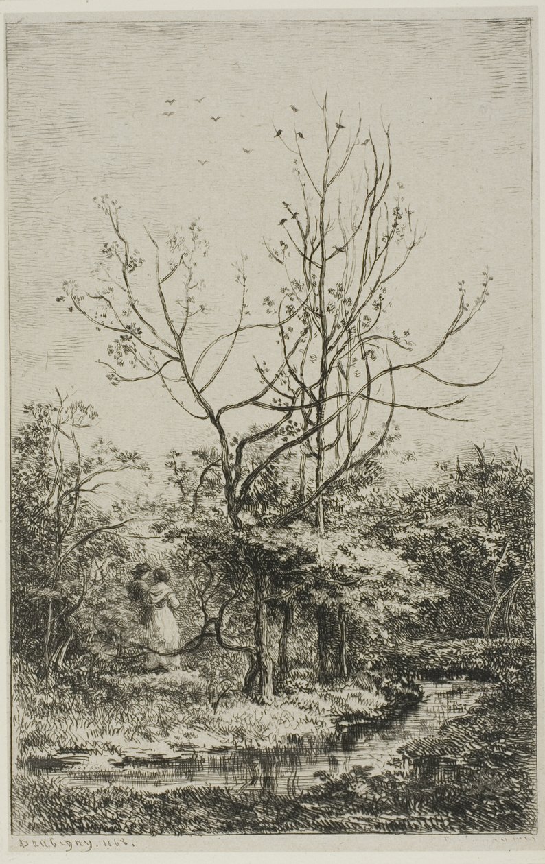 De boomgaard door Charles Francois Daubigny