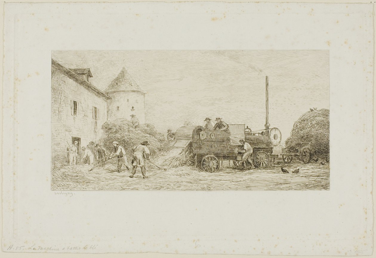 De Maai Machine door Charles Francois Daubigny