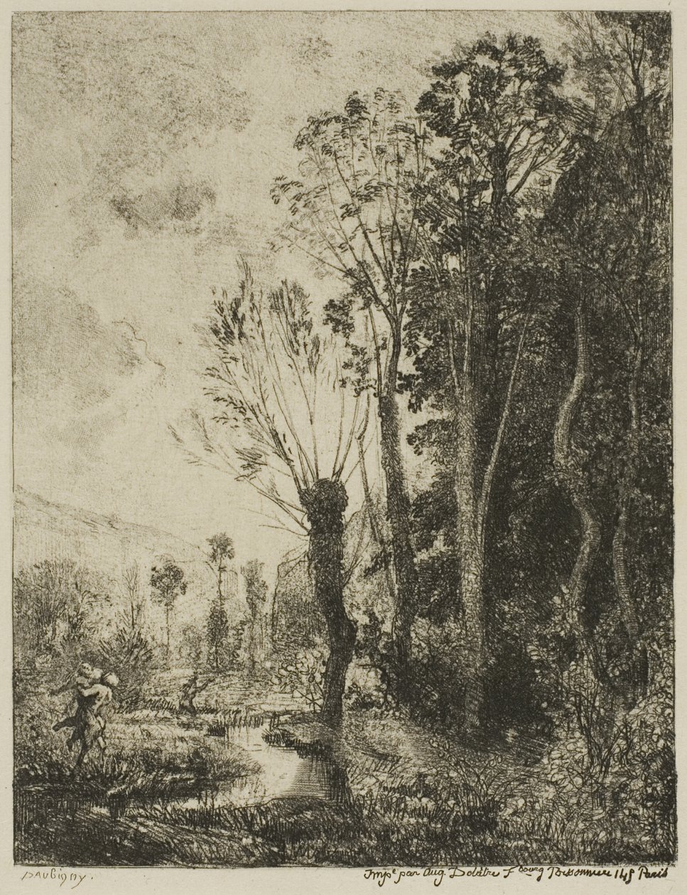 De Sater door Charles Francois Daubigny