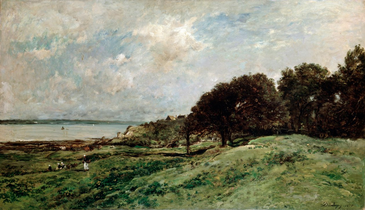 De kust bij Villerville door Charles Francois Daubigny