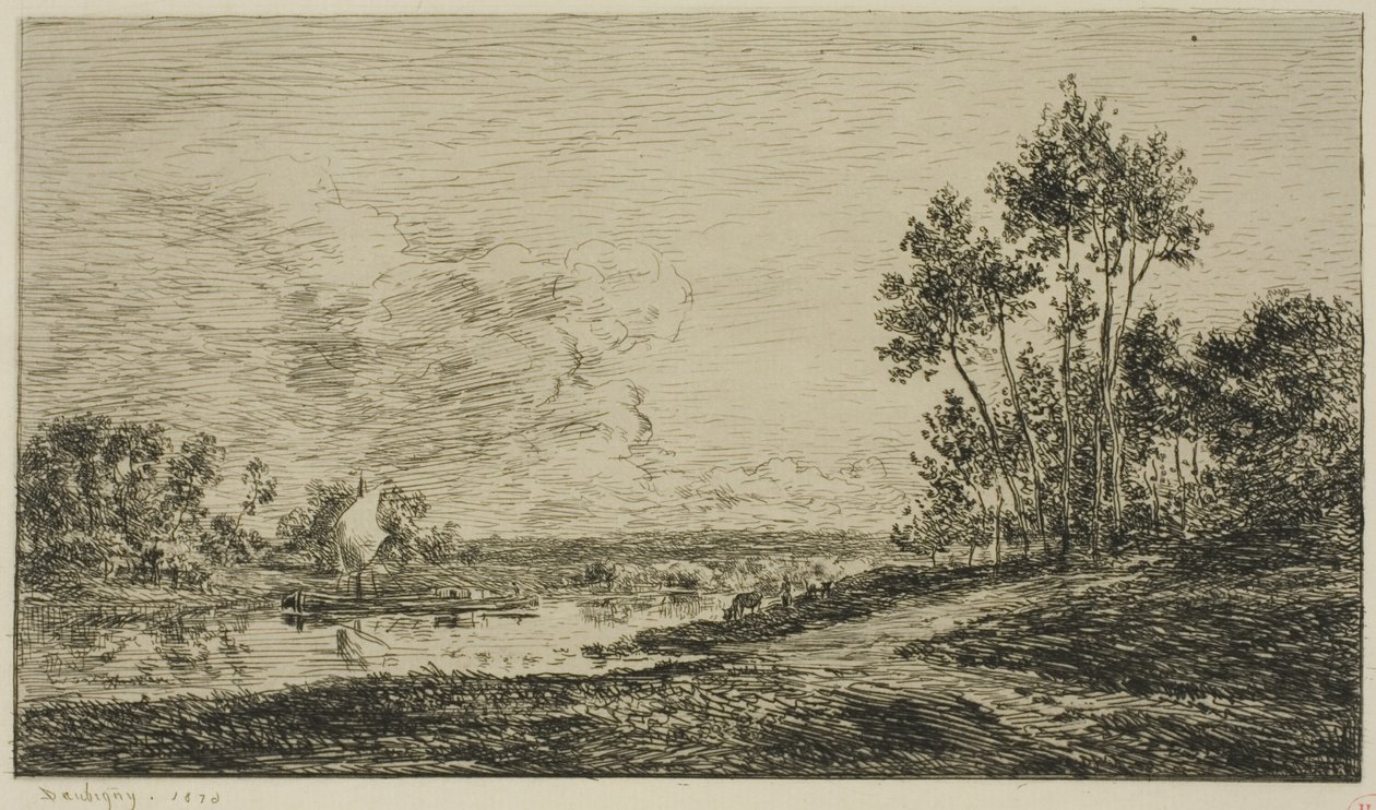 De Seine bij Port-Maurin door Charles Francois Daubigny