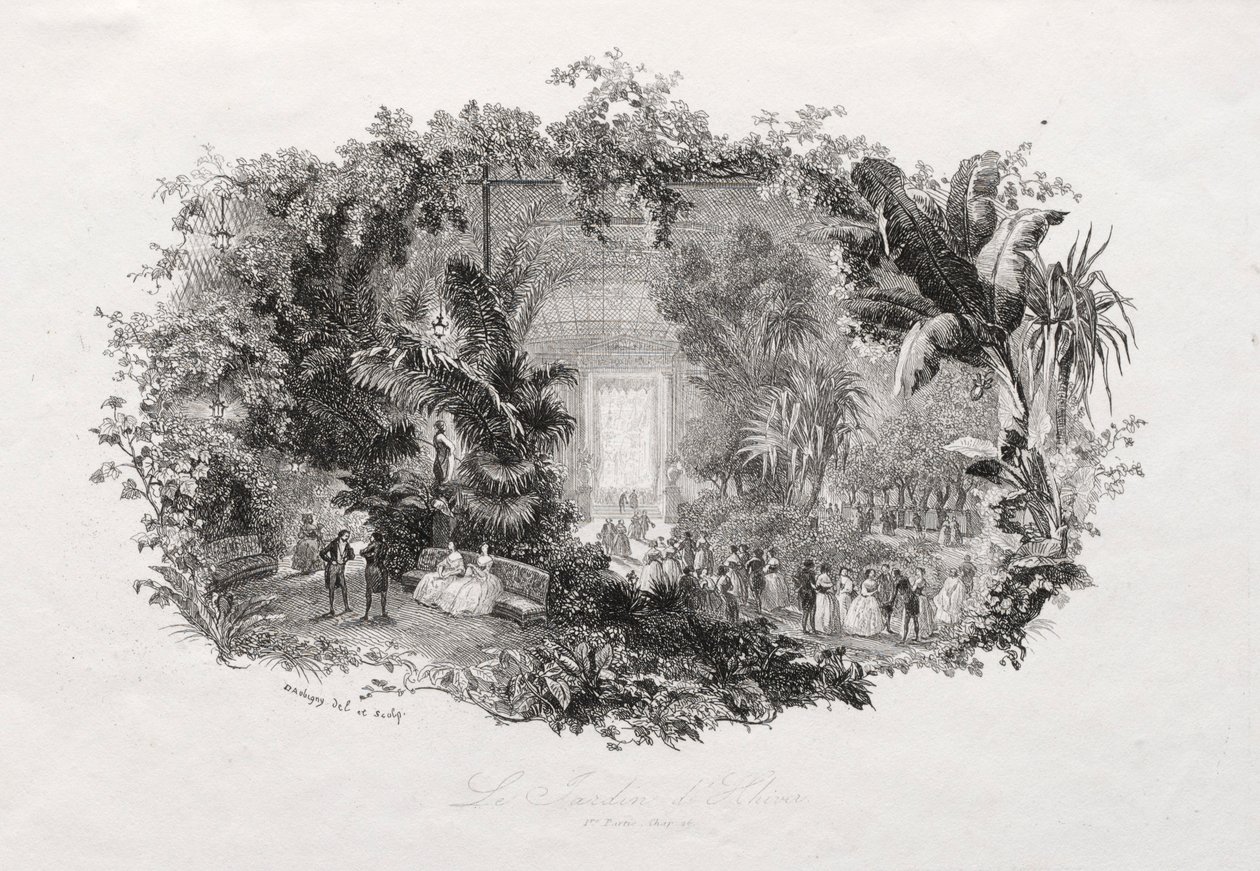 De Wintertuin door Charles Francois Daubigny