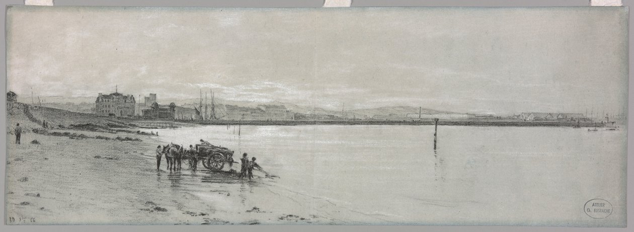 Aan Zee door Charles Francois Eustache