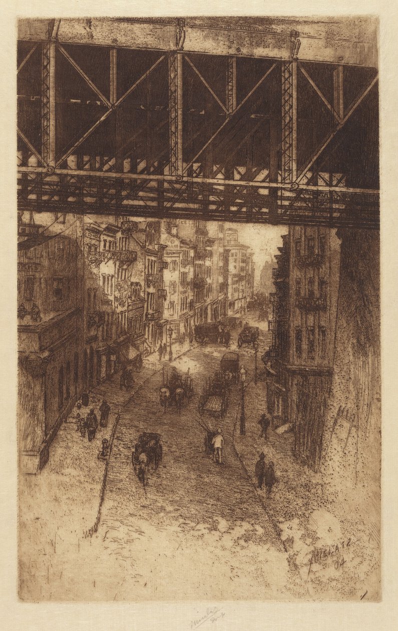 Cherry Street, N.Y., 1904 door Charles Frederick William Mielatz