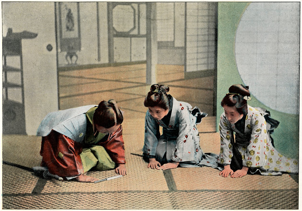 Een ceremonie in Japan, ca. 1890 door Charles Gillot